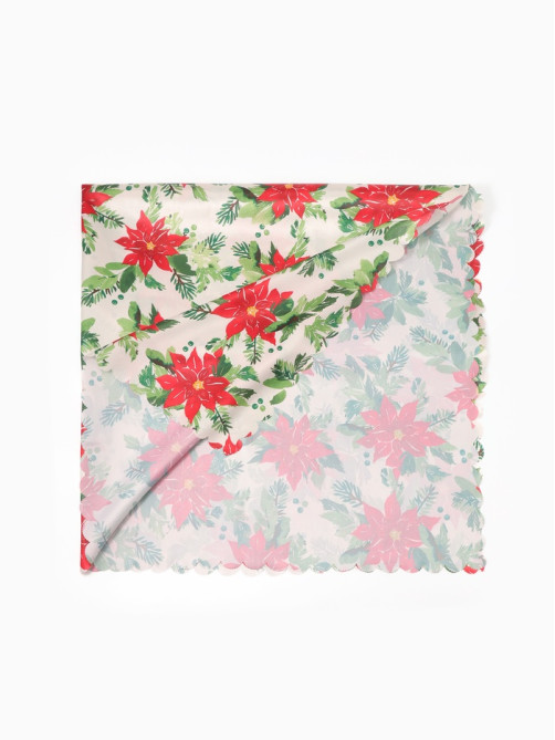 Скатерть новогодняя «Доляна» Christmas flowers, размер 145×220 см