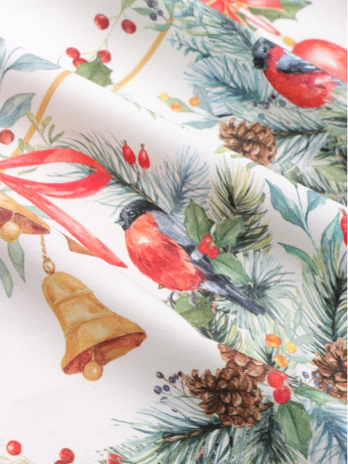 Скатерть новогодняя «Этель» Christmas bells, 150×110±2 см с ГМВО, 100% хлопок, саржа 190 г/м²