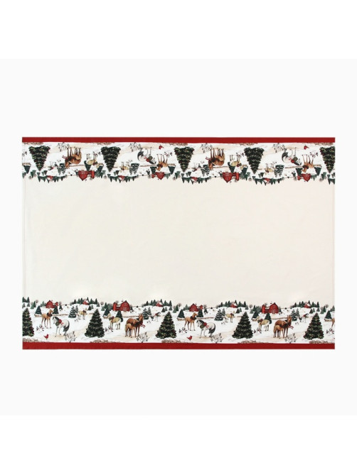 Скатерть новогодняя «Этель» New Year's farm, 110×149 см, 100% хлопок, саржа 190 г/м²