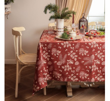 Скатерть «Этель New Year's plants» 149×250 см, 100% хл, рогожка 186 г/м²