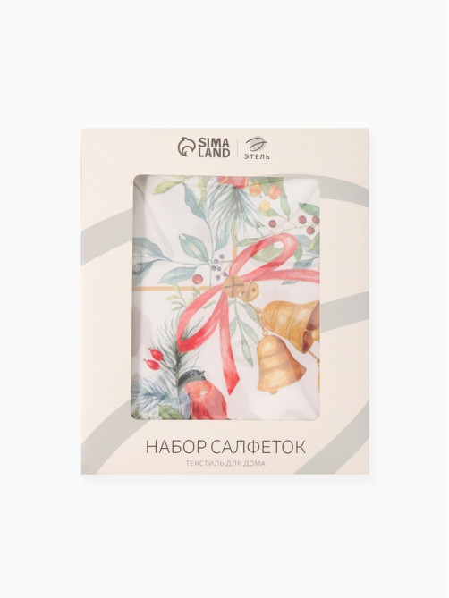 Скатерть новогодняя «Этель» Christmas bells, 150×110±2 см с ГМВО, 100% хлопок, саржа 190 г/м²