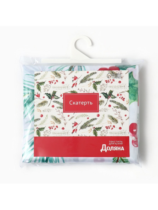 Скатерть новогодняя «Доляна» Rowan, 145×300 см, 100% п/э