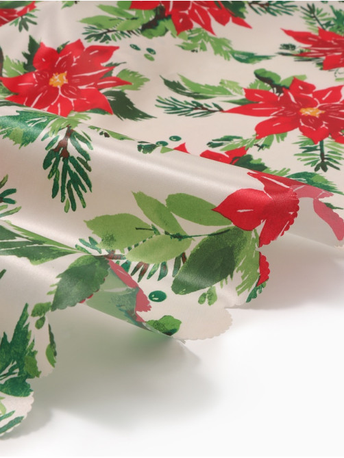 Скатерть новогодняя «Доляна» Christmas flowers, размер 145×220 см