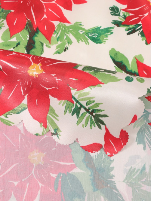 Скатерть новогодняя «Доляна» Christmas flowers, размер 145×300 см