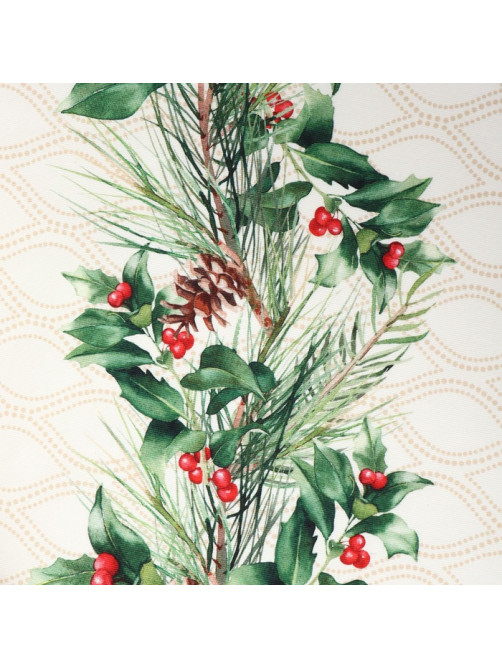 Скатерть новогодняя «Этель» Christmas wreath, d=150 см ±3 см с ВГМО, 100% хлопок, саржа 190 г/м²
