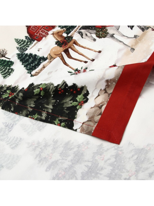 Скатерть новогодняя «Этель» New Year's farm, 110×149 см, 100% хлопок, саржа 190 г/м²