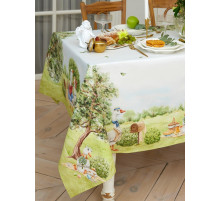 Набор кухонный «Этель» Family picnic: скатерть 150×220 см ± 3 см с ВГМО, салфетки 40×40 см - 12 шт., 100% хлопок