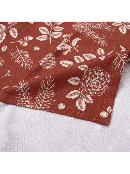 Скатерть «Этель New Year's plants» 149×250 см, 100% хл, рогожка 186 г/м²