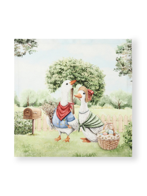 Набор кухонный «Этель» Family picnic: скатерть 150×220 см ± 3 см с ВГМО, салфетки 40×40 см - 12 шт., 100% хлопок