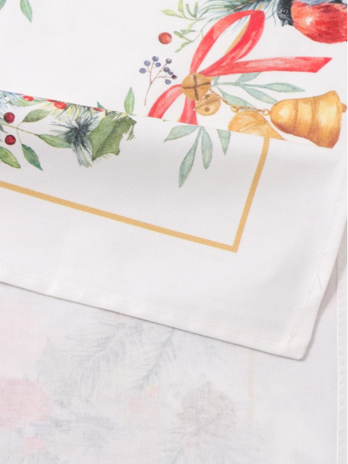 Скатерть новогодняя «Этель» Christmas bells, 150×110±2 см с ГМВО, 100% хлопок, саржа 190 г/м²