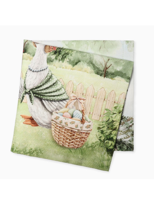 Набор кухонный «Этель» Family picnic: скатерть 150×220 см ± 3 см с ВГМО, салфетки 40×40 см - 12 шт., 100% хлопок