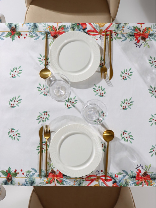 Скатерть новогодняя «Этель» Christmas bells, 150×110±2 см с ГМВО, 100% хлопок, саржа 190 г/м²
