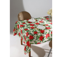 Скатерть новогодняя «Доляна» Christmas flowers, размер 145×220 см