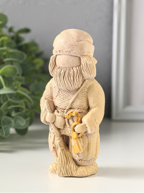 Фигурка гипс «Домовой», 13×7 см, слоновая кость