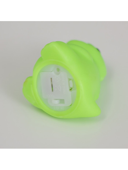 Фигурка световая RISALUX «Крокодильчик», LED-ночник, 2 Вт, 3×LR44, зелёный, пластик, 4×4×4 см