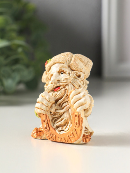 Фигурка гипс «Домовой», 6×6 см, слоновая кость