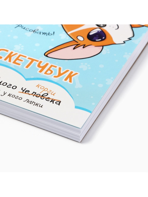 Скетчбук А6, 80 л. 100 г/м «Корги»