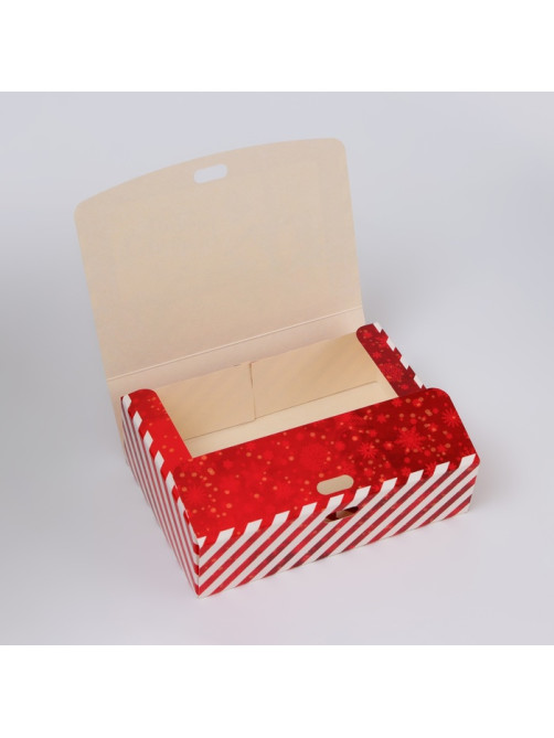 Коробка подарочная новогодняя складная, упаковка, «Колокольчики», 16×12×5 см