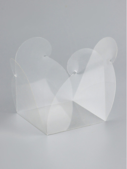 Складная прозрачная коробка из PVC, для упаковки подарков, 6.3×6.3×4 см