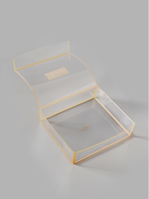 Коробка подарочная пластиковая с тишью и гирляндой Present, 20×18×5 см