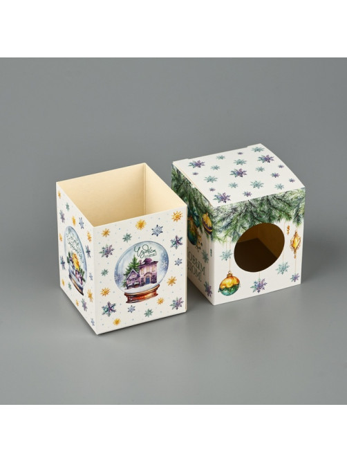 Бонбоньерка новогодняя «С новым годом», 6×7×6 см