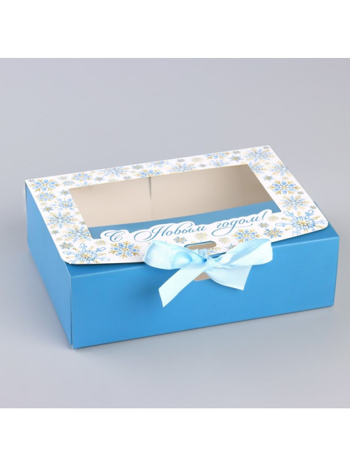 Коробка подарочная новогодняя складная «С Новым годом» 16.5×12×5 см
