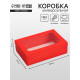 Коробка складная, крышка-дно «Красная», с окном 30×20×9 см