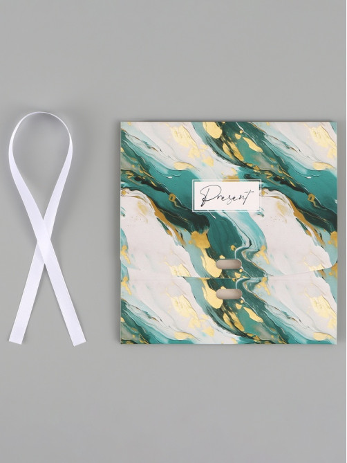 Коробка подарочная самосборная Present, 16.5×12×5 см, с лентой