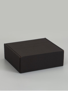 Коробка самосборная, чёрная, для подарков, хранения и отправки посылок, 26×24×10 см