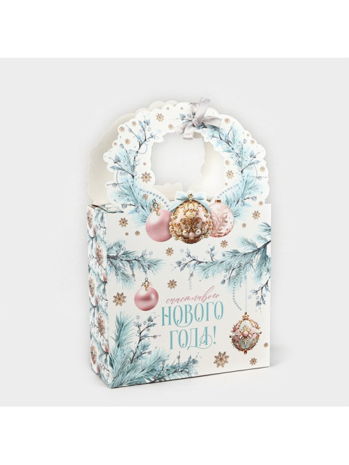 Коробка подарочная новогодняя складная «Счастливого Нового года!» 18×30×7 см