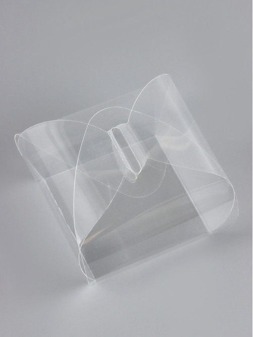 Складная прозрачная коробка из PVC, для упаковки подарков, 4.5×4.5×4.5 см