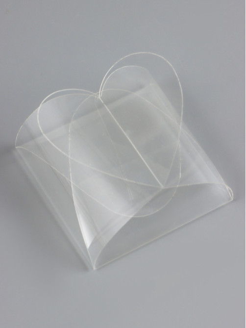 Складная прозрачная коробка из PVC, для упаковки подарков, 6.6×6.6×3 см