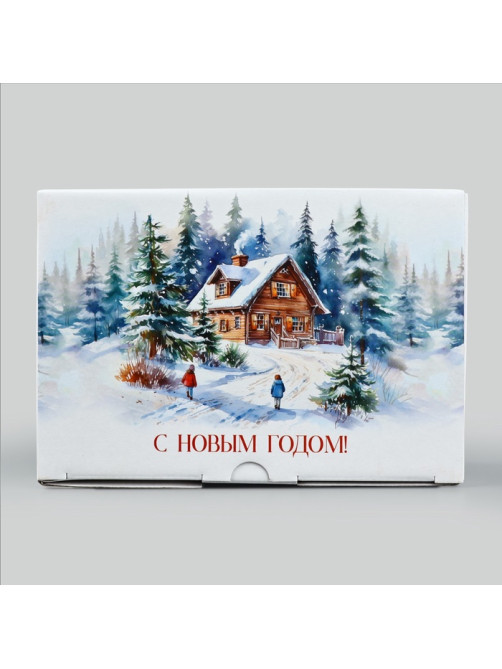 Коробка подарочная новогодняя складная «С Новым годом», 22×15×10 см