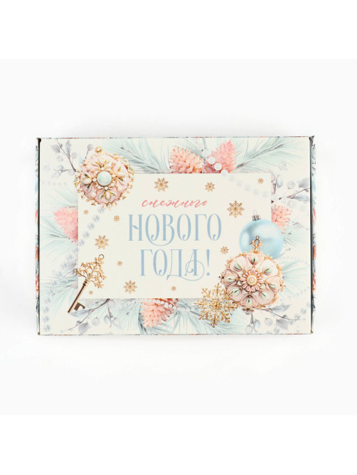 Коробка подарочная новогодняя складная «Снежного Нового года», 14×10×5 см