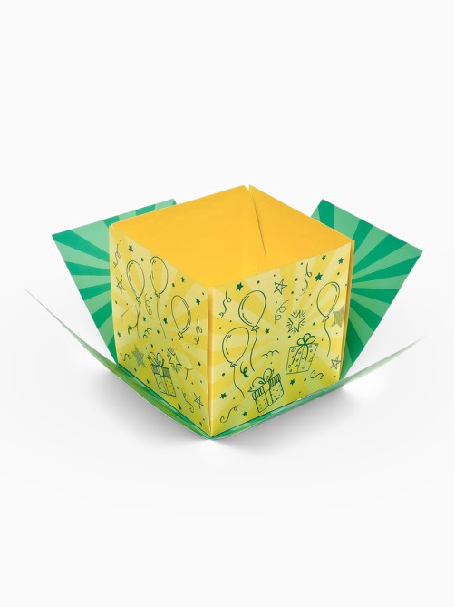 Бум-коробка подарочная с бабочками «Тебе подарочек», 12×12×12 см