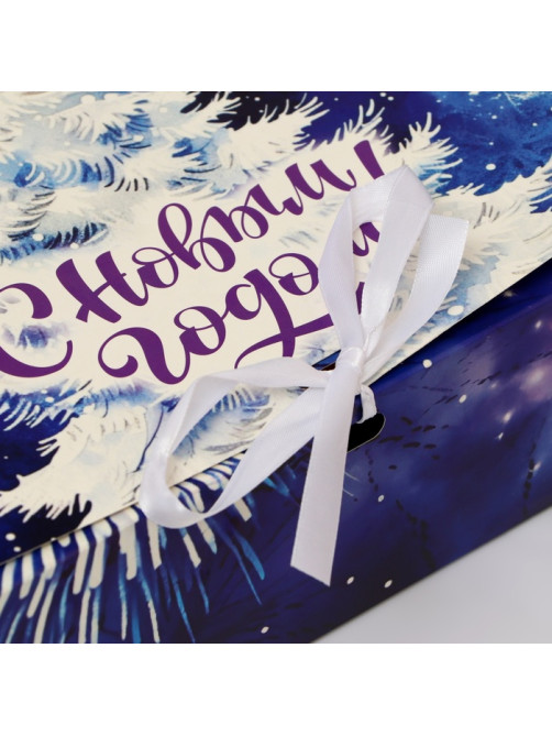 Коробка подарочная новогодняя складная, упаковка «С Новым годом», 31×24.5×8 см