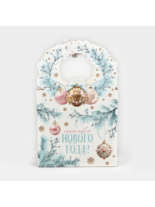 Коробка подарочная новогодняя складная «Счастливого Нового года!» 18×30×7 см