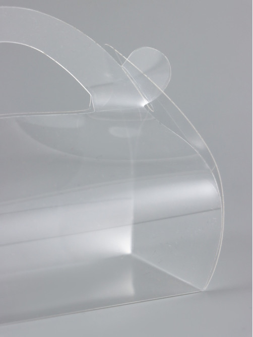 Складная прозрачная коробка из PVC, для упаковки подарков, 9.9×4.9×5.5 см
