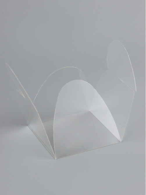 Складная прозрачная коробка из PVC, для упаковки подарков, 6.6×6.6×3 см