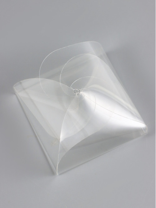 Складная прозрачная коробка из PVC, для упаковки подарков, 6.3×6.3×4 см