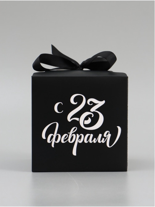 Коробка подарочная складная «С 23 Февраля», 12×12×12 см