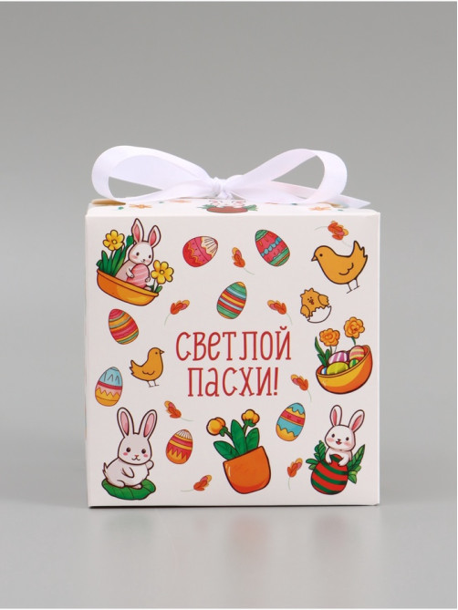 Коробка складная на Пасху «Пасхальная», 12×12×12 см
