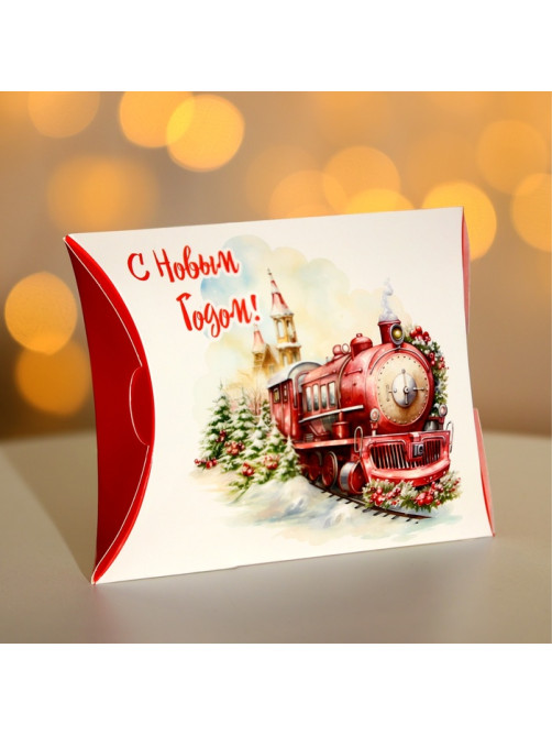 Коробка складная, подарочная новогодняя «С Новым годом» 19×14×4 см