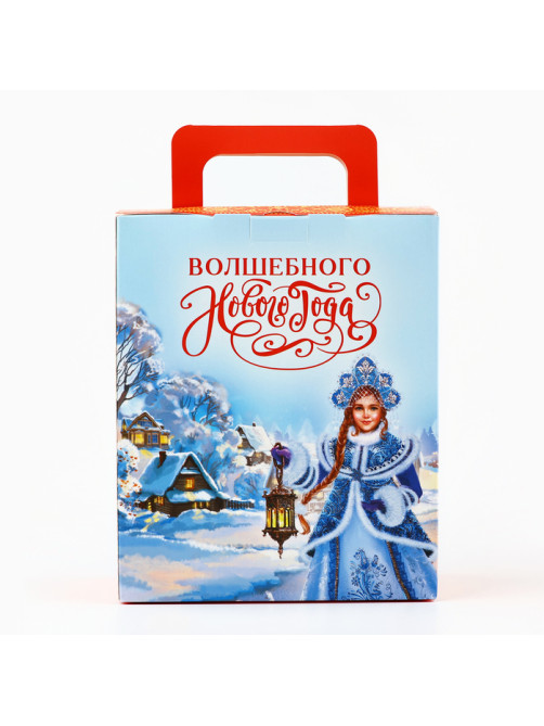 Коробка подарочная новогодняя складная с 3D эффектом «С новым годом», 18×15×7.5 см