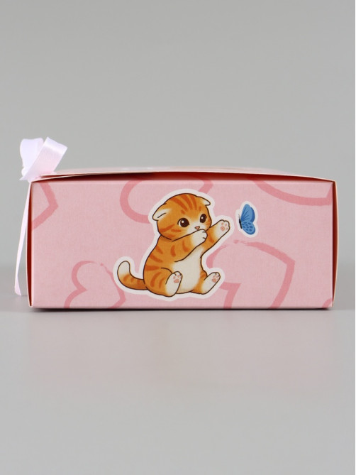 Коробка подарочная самосборная «Держи подарочек», 16.5×12×5 см, с лентой