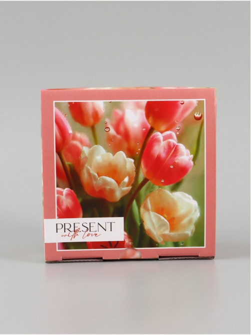 Коробка подарочная складная Present with love, 15×15×7 см