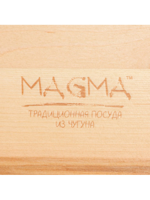 Сковорода Magma «Ансан», d=20.3 см, h=4.5 см, на деревянной подставке, индукция, чугун, чёрная