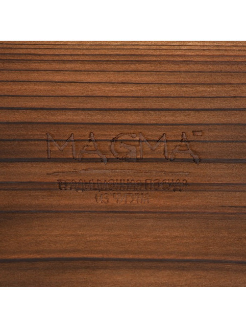 Сковорода Magma «Вунгтау», 24×15.3×2.2 см, на деревянной подставке, чугун, чёрная