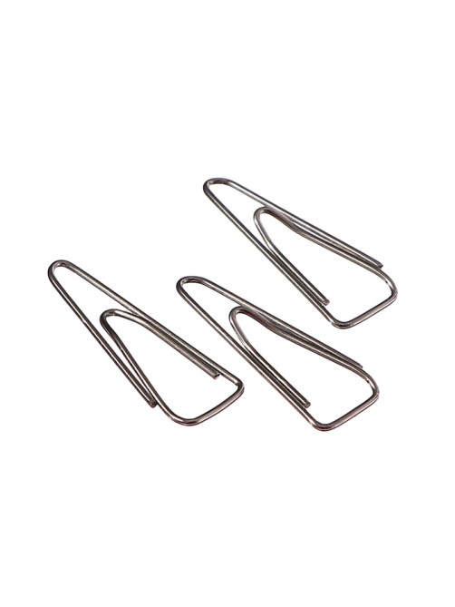 Скрепки 25 мм никелированные в картонной коробке 100 штук, загнутые