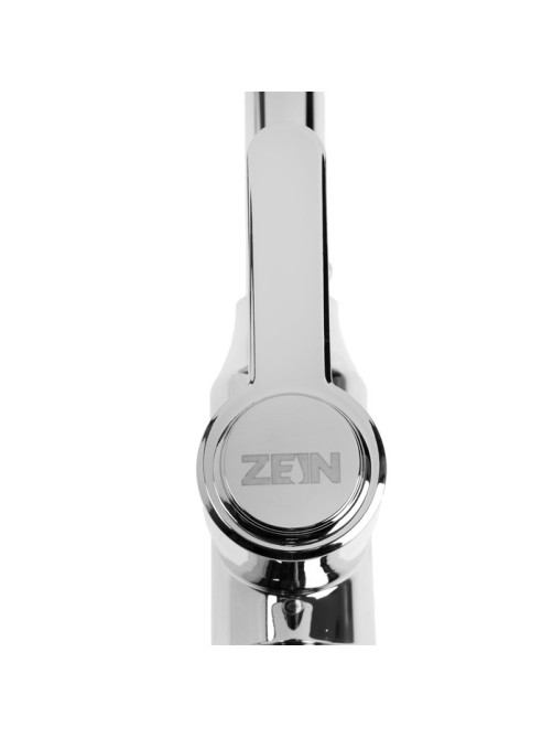 Смеситель для кухни ZEIN Z3704, поворотный излив высотой 20 см, ABS-пластик, хром